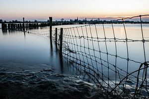 Een rauw, metallic beeld geschoten tijdens hoogwater in de Nederlandse rivieren van Arthur Puls Photography