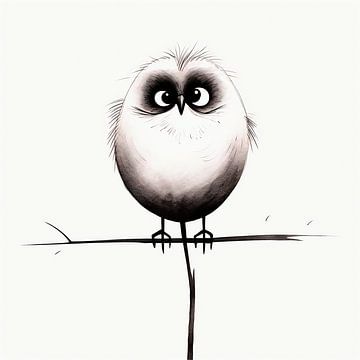 L'humour des oiseaux sur le bâton sur Karina Brouwer