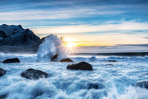 Coucher de soleil sur la plage