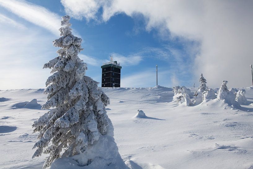 The weather station on the Brocken in the Harz mountains by t.ART