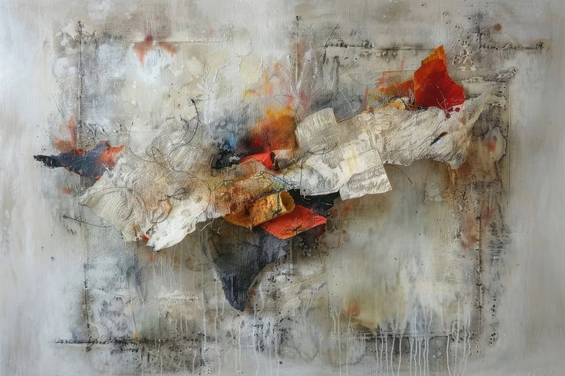 Abstrakte Malerei - Beige Rot Kraftvoll und Organisch von Joriali Abstrakte Kunst