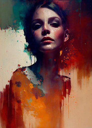 Abstract and vivid portrait of a woman, part 3