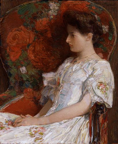 Childe Hassam, La chaise victorienne, 1906