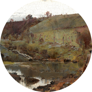 Tom Roberts, Een rustige dag op Darebin Creek - 1885 van Atelier Liesjes