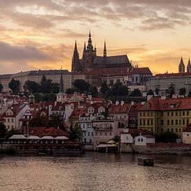 Prague at sunset by Ronn Perdok