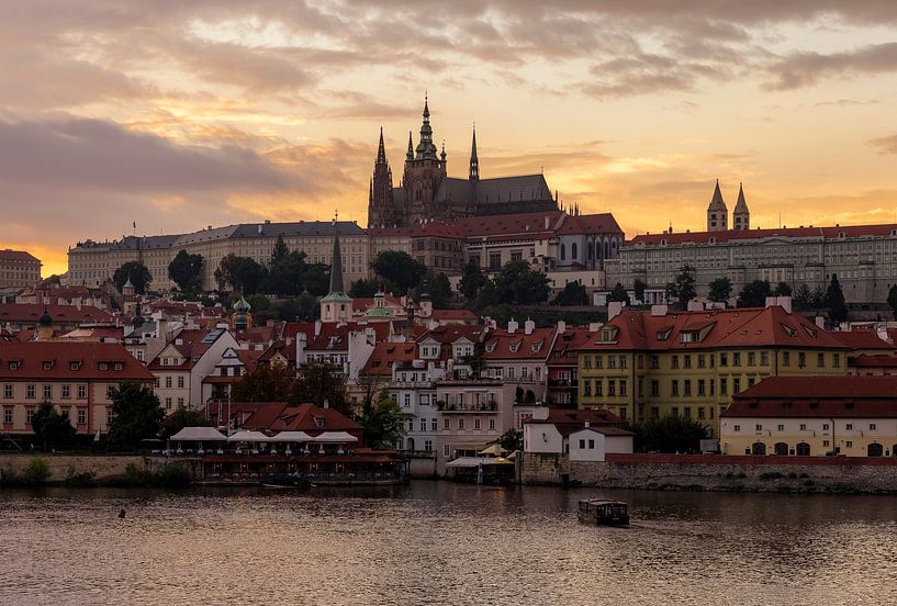 Prague at sunset by Ronn Perdok