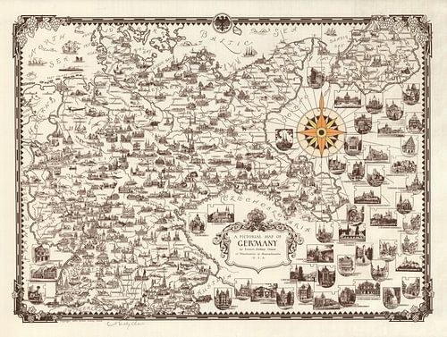 Eine Bildkarte von Deutschland