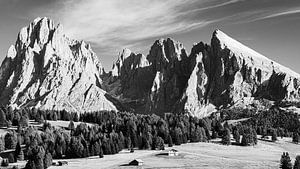 Seiser Alm in Schwarz und Weiß
