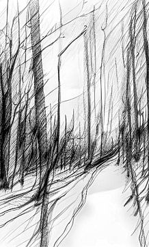 Der Wald im Winter von Niek Traas