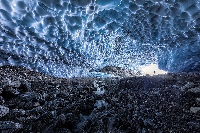 Ice cave in the Alps at Watzmann by Dieter Meyrl