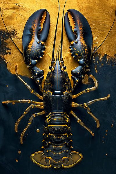Lobster Luxe - CANCER noir sur or par Marianne Ottemann - OTTI