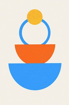 Blau Orange von Gisela- Art for You