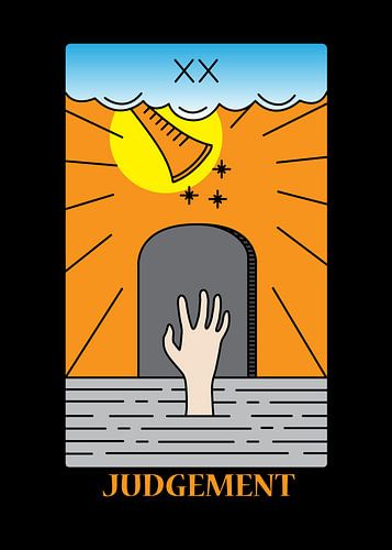 The Court Tarot Card XX Spiritual Wall Decoration Art Print