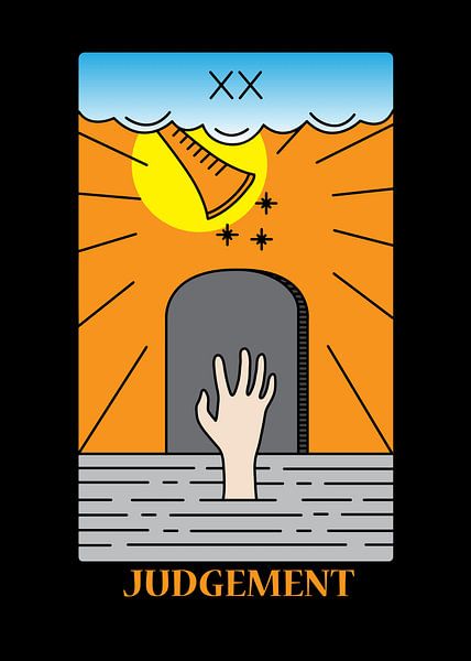 The Court Tarot Card XX Spiritual Wall Decoration Art Print by Millennial Prints