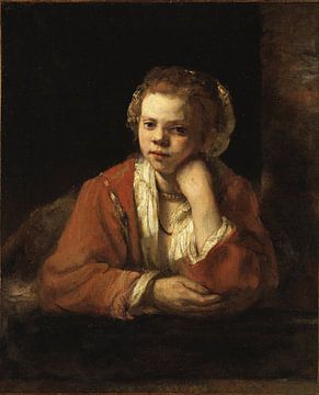 Jong meisje in het venster, Rembrandt