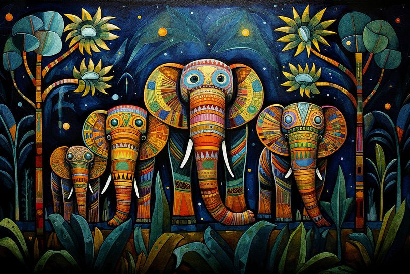 Éléphants rêveurs par Whale & Sons
