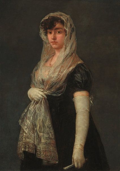 Francisco Goya, Young lady with mantilla and basquina, c. 1800 by Atelier Liesjes