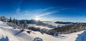 Zonsondergang boven de Zugspitze