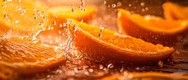 Tangy orange pieces in the water by Poster Art Shop