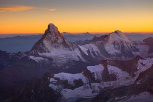 Matterhorn bij zonsondergang van Menno Boermans