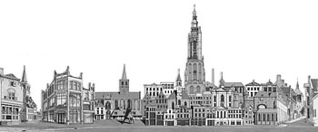Amersfoort, Drawn cityscape, extra long