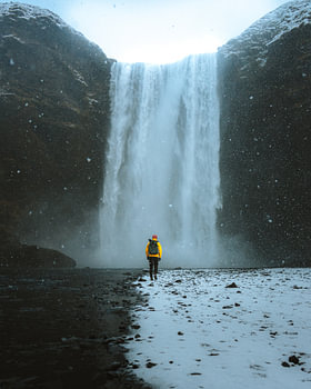 Mighty Waterfall in Iceland: Alone in the Wilderness