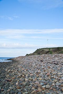 Klif aan het Kattegat in Denemarken. Zee en wolken van Martin Köbsch