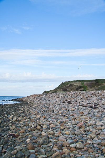Cliff on the Kattegat in Denmark. Sea and clouds by Martin Köbsch