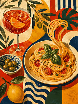 Mediterrane Pasta- & -Aperitif
