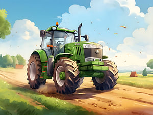 Grüner Traktor