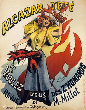 Alfred Choubrac - Alcazar D'ete En Voulez Vous Des Z'homards (1895) van Peter Balan