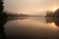 Mystical sunrise on Lake Kemnade