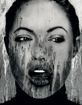 Motiv Portrait Angelia Jolie - Simple - Black and White von Felix von Altersheim