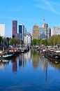 Skyline van Rotterdam met oude haven en woonboten van Studio LE-gals thumbnail