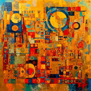 Mixed Media im Stil von Gustav Klimt
