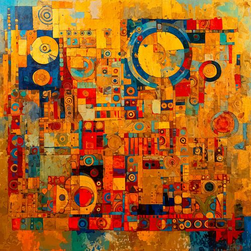 Mixed Media im Stil von Gustav Klimt