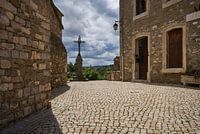 Small church square in the south of France