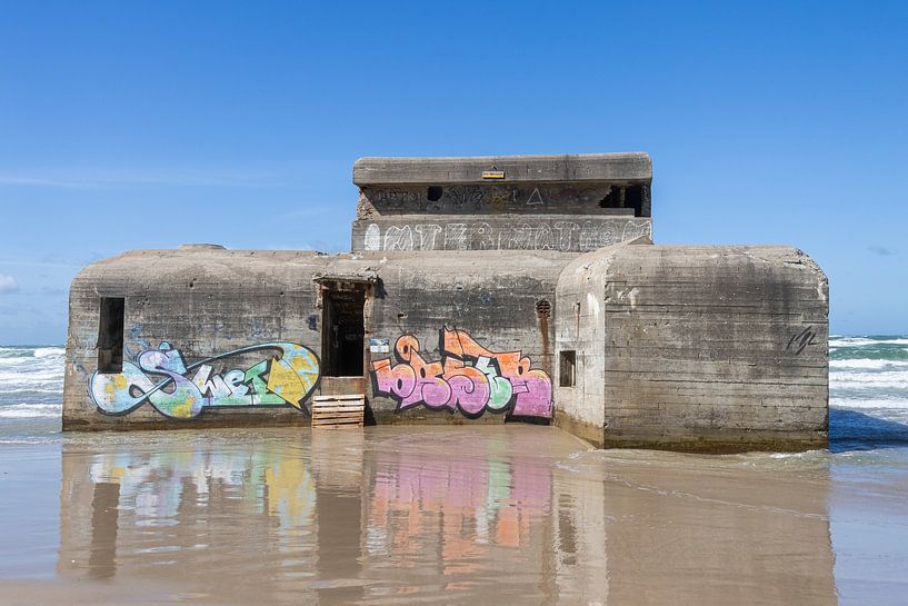 Bunker am Strand Løkken von Sander Groenendijk