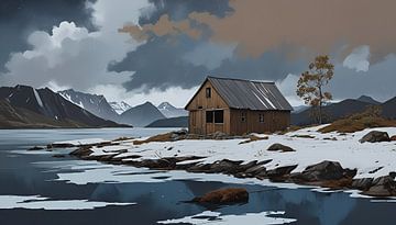 Eenzame hut op de Lofoten van Nick Wendt