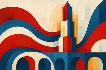 Tour graphique avec vagues sur Imperial Art House