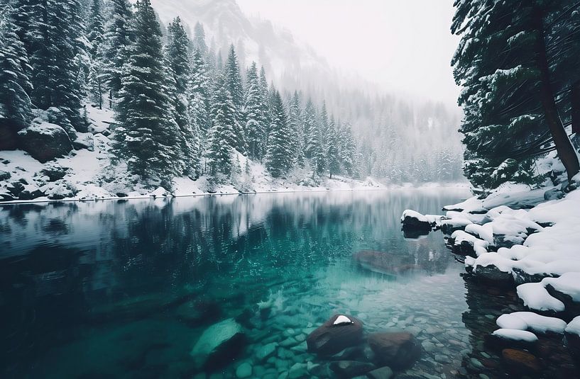 Winterlandschap van fernlichtsicht