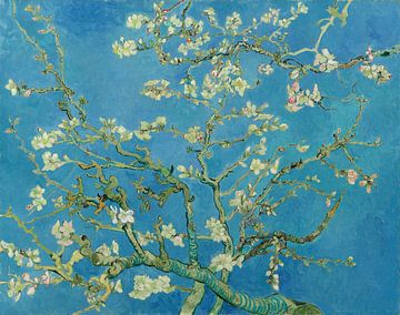 Amandelbloesem van Vincent van Gogh (Blauw)