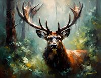 Wilde dieren - Geabstraheerd surrealisme - Hert 1