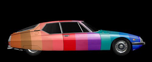 Citroen SM Art Car en multicolore