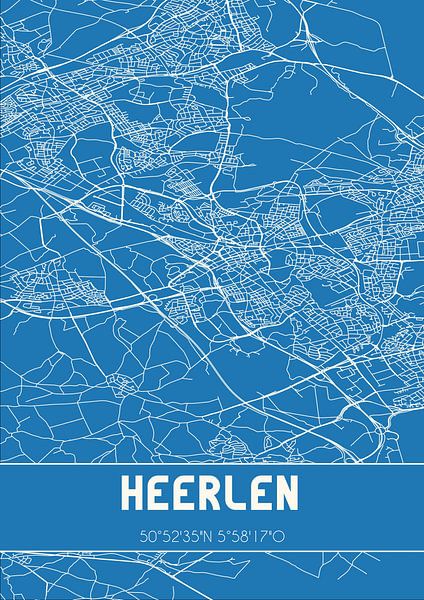 Blueprint | Map | Heerlen (Limburg) by Prints of Place