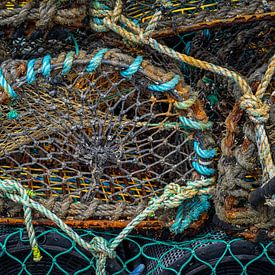 Fischereiausrüstung - Stapel von Hummerreusen von Luc de Zeeuw
