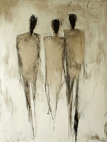 Mensen abstract | Mensen figuren van Kunst Kriebels