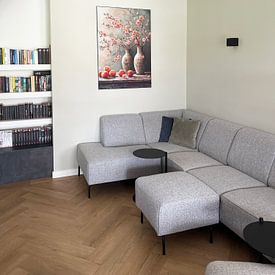 Klantfoto: Stilleven met Perzikbloesems van Studio BB, als ArtFrame