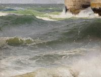 Étude de la mer à Etretat (avec le rivage rocheux à droite), Johann Wilhelm Schirmer