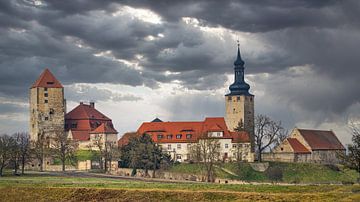 Uitzicht op het kasteel in Querfurt in Saksen-Anhalt i van Andreas Völkel